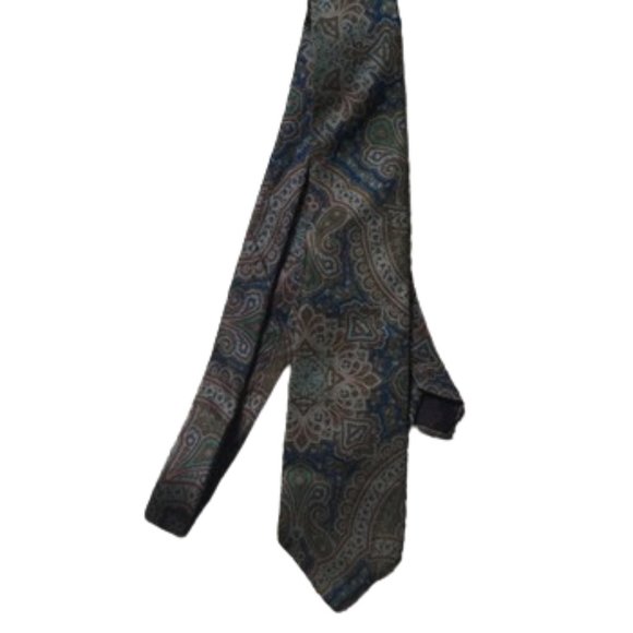 Resilio Tie - Browns, Blues (Navy/Turquoise) - Narrow - EUC - Picture 4 of 5